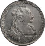 RUSSIA. Ruble, 1734. Kadashevsky (Moscow) Mint. Anna. NGC MS-62.