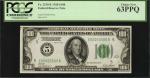 Lot of (2) Fr. 2150-E. 1928 $100 Federal Reserve Note. Richmond. PCGS Currency Choice New 63 PPQ. Co
