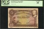 SARAWAK. Government of Sarawak. 5 Dollars, 1.7.1929. P-5. PCGS Very Fine 20.