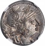 ROMAN REPUBLIC. L. Minucius. AR Denarius (4.00 gms), Rome Mint, 133 B.C. NGC Ch MS, Strike: 4/5 Surf
