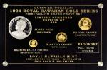 Complete 1994 Royal Hawaiian Gold Series Proof Set. #156/950. Deep Cameo Proof.
