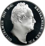 1830年锡兰后铸1 Rix Dollar。CEYLON. Silver Fantasy Rixdollar, "1830". George IV. PCGS PROOF-69 Deep Cameo.