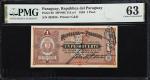 PARAGUAY. Republica del Paraguay. 1 Peso, 1894. P-88. MP#MC115.a-f. PMG Choice Uncirculated 63.