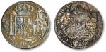 1804年西班牙双柱8瑞尔银币一枚，面盖“花生”墨戳，中式评级 五级40（31013031）