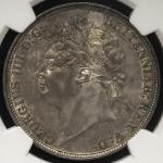 GREAT BRITAIN George IV ジョージ4世(1820~30) Crown 1822 NGC-AU Details“Rev Scrached“  裏面にスクラッチ1本ある以外 EF+