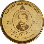 Pennsylvania, Philadelphia. 1867 L. Blaylock. Bowers PA-2640. Gilt brass. 38 mm. Choice Mint State.