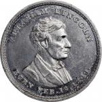 1860 Abraham Lincoln Political Medal. DeWitt-AL 1860-38, Cunningham 1-490W, King-35. White Metal. Pl