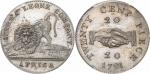 Colonie Britannique. 20 cent 1791 Birmingham, essai en argent.