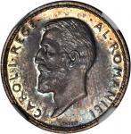 ROMANIA. 50 Bani & Leu, 1910. Brussels Mint. NGC PROOF-65.