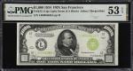 Fr. 2211-Llgs. 1934 Light Green Seal $1000 Federal Reserve Note. San Francisco. PMG About Uncirculat