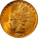 1909-S Indian Eagle. MS-65 (PCGS). OGH.
