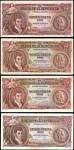 COLOMBIA. Lot of (4). Banco de la Republica. 20 Pesos Oro, 1953-65. P-401a, 401b & 401c. Very Fine t