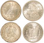 1898年墨西哥鹰洋银币等一组2枚 NGC
