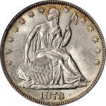 1878-CC Liberty Seated Half Dollar. WB-1, the only known dies. Rarity-4. MS-63 (PCGS).