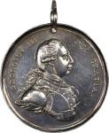 Undated (1777) George III, Lion and Wolf Medal. Struck Solid Silver. Adams 10.2 (Obverse 1, Reverse 