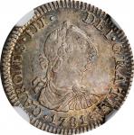 MEXICO. 1/2 Real, 1781-Mo FF. Mexico City Mint. Charles III. NGC AU-58.