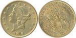 United States; 1900, “Coronet Head”, gold coin $20, KM#74.3 weight 31.95 gms, AU.(1)