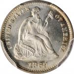 1869 Liberty Seated Half Dime. V-2. MS-66+ (PCGS). CAC.