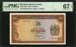 RHODESIA. Reserve Bank of Rhodesia. 5 Dollars, 1978. P-36b. PMG Superb Gem Uncirculated 67 EPQ.