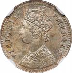 1900-B年印度2安娜。孟买铸币厂。INDIA. 2 Annas, 1900-B. Bombay Mint. Victoria. NGC MS-65.