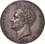 英国(GB), 1826, 銀(Ag), ｸﾗｳﾝ Crown, PCGS PR58, 極美＋プルーフ, EF＋Proof, ジョージ4世像 1クラウン銀貨 1826年 KM699
