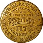 Pennsylvania, Wilkes-Barre. 1868 H.P. Blackman. Bowers PA-5880. Gilt brass. 34 mm. Very Choice About
