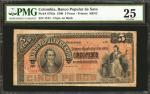 COLOMBIA. Banco Popular de Soto. 5 Pesos, 1900. P-S782a. PMG Very Fine 25.