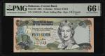 BAHAMAS. The Central Bank of the Bahamas. 1/2 Dollar, 2001. P-68. PMG Gem Uncirculated 66 EPQ.