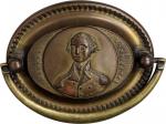 (ca. 1825) Washington Portrait Drawer Pull. Brass. Extremely Fine.