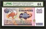 SINGAPORE. Board of Commissioners of Currency. 1000 Dollars, ND (1978). P-16. PMG Choice Uncirculate