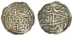 Ladakh (1842-50), AR Ja?u, 1.88g, in the name of Gulab Singh, as previous coin but katar has circle 