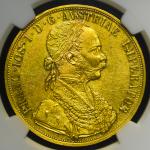 AUSTRIA Franz Josef I フランツ・ヨーゼフ1世(1848~1916) 4Ducats 1914 NGC-AU55 EF