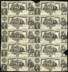 Uncut Sheet of (10) T-20. Confederate Currency. 1861 $20. Very Fine.