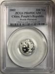 2002年熊猫币发行20周年纪念铂币1/10盎司 PCGS Proof 69