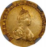 1779年俄罗斯1卢布金币。圣彼得堡造币厂。(t) RUSSIA. Gold Ruble, 1779. St. Petersburg Mint. Catherine II (the Great). N