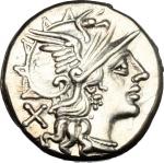 The Roman Republic, L. Saufeius.. AR Denarius, 152 BC. Cr. 204/1. B. 1. 3.78 g.  17.5 mm.  优美