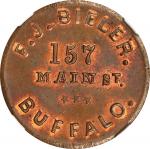 New York--Buffalo. 1863 Frank J. Bieler. Fuld-105D-2a. Rarity-4. Copper. Plain Edge. MS-65 RB (NGC).