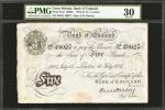 GREAT BRITAIN. Bank of England. 5 Pounds, B209a 1918-25. P-312a. PMG Very Fine 30.