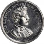 1860 Heenan-Sayers Boxing Bout Medal. HK-10. Rarity-7. White Metal. MS-62 (NGC).