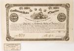 Confederate Bond. Ball 36. Rarity 24. Act of August 19th, 1861. $100.