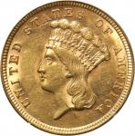 1854 Three-Dollar Gold Piece. AU-50 (PCGS). CAC--Gold Label. OGH--First Generation.