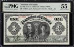 CANADA. Dominion of Canada. 1, 1911. DC-18d. PMG About Uncirculated 55.