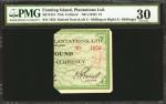 FANNING ISLAND. Fanning Island Plantations LTD. 1 Pound Halved Note, ND (1942). P-UNL. PMG Choice Ve