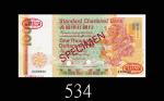1985年香港渣打银行一仟圆样票。未使用1985 Standard Chartered Bank $1000 Specimen (Ma S47), s/n A000000, no. 026, with