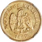 MEXICO. 2 1/2 Pesos, 1889-MoM. NGC MS-61.