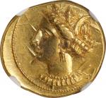 ZEUGITANA. Carthage. AV Stater (9.42 gms), Carthage Mint, ca. 350-320 B.C. NGC MS, Strike: 4/5 Surfa