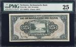 SURINAME. Surinaamsche Bank. 25 Gulden, 1942. P-90a. PMG Very Fine 25.