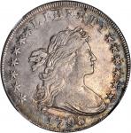 1798 Draped Bust Silver Dollar. Heraldic Eagle. BB-105, B-23. Rarity-3. Pointed 9, Wide Date. VF-35 