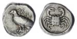 Sicily, Akragas, AR Didrachm, c. 495-485 BC, sea eagle standing left, AKRA above, rev. crab within i