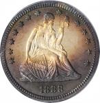 1888 Liberty Seated Quarter. Proof-66 (PCGS). CAC.